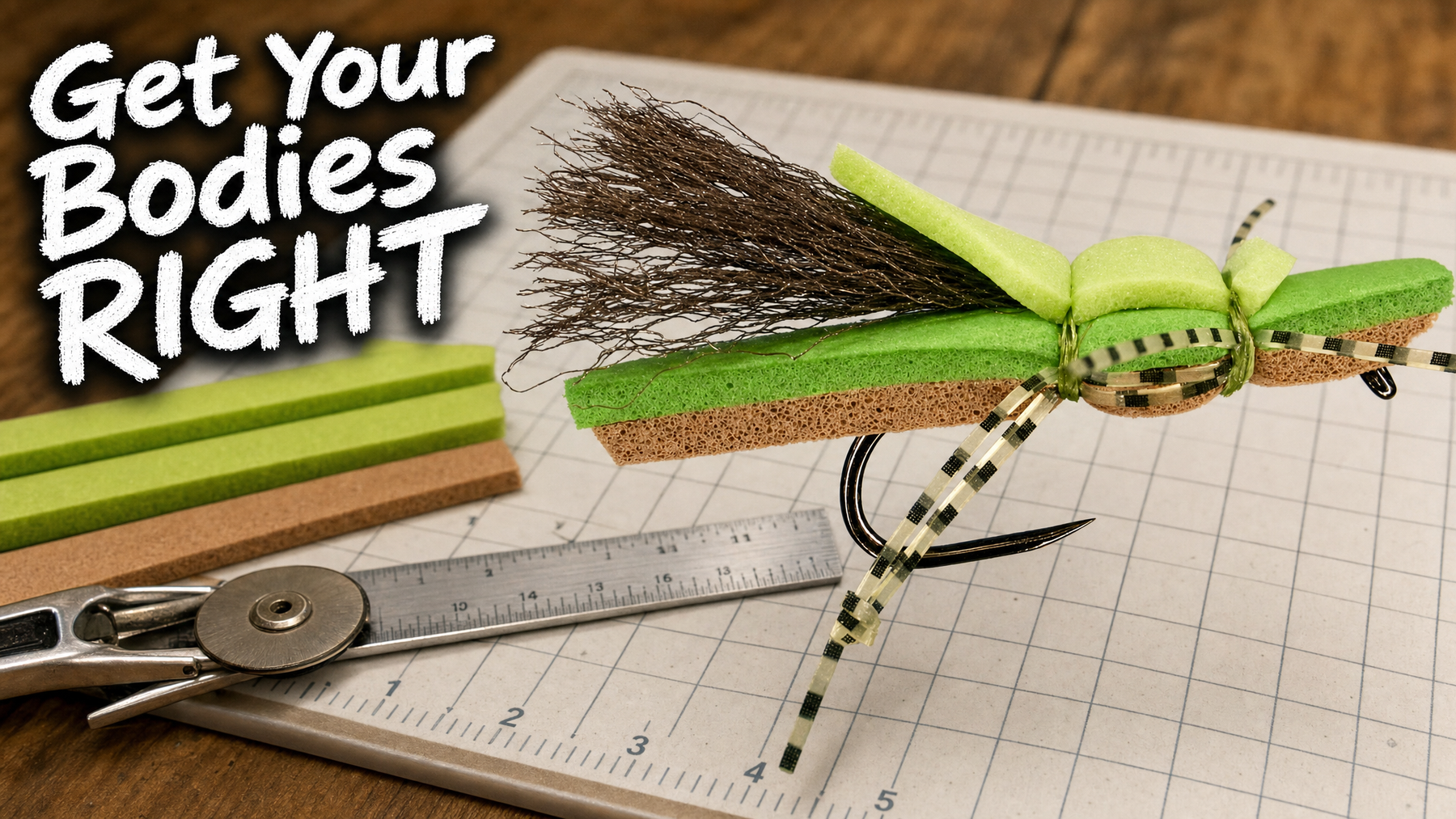 Cut Perfect Foam Hopper Bodies with a Rotary Cutter | Better Than Expensive Fly Tying Body Cutters