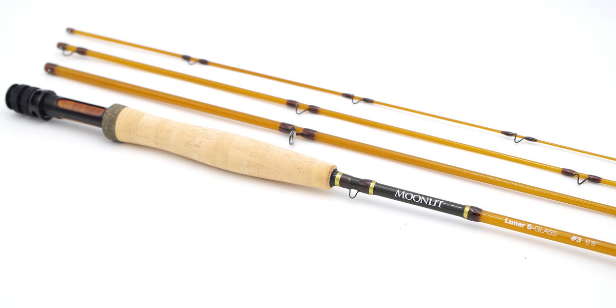 bass fishing fiberglass fly rod 6wt Moonlit Lunar S-GLASS w/case Leland Fly 2 fiberglass for smooth Fiberglass Fly Fishing Rods (Glass