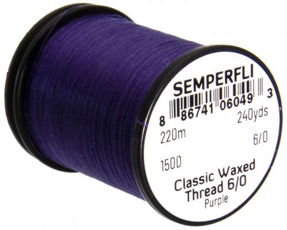Semperfli Classic Waxed Thread 6/0 Purple