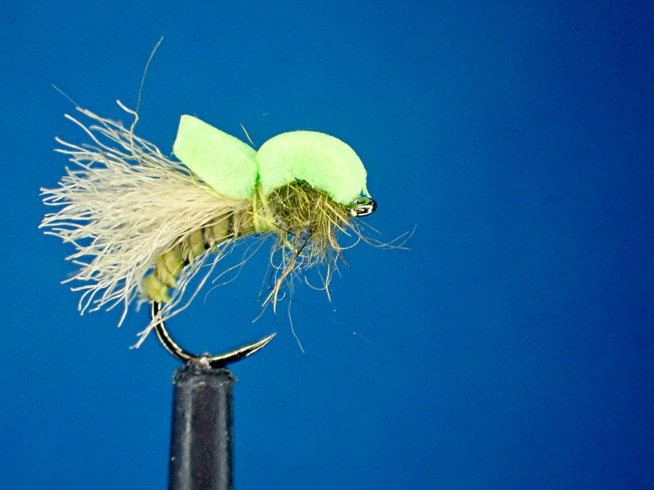 caddis fly fishing lure Olive HiVis Balloon Caddis Fly Tying Kit — Moonlit Fly Fishing