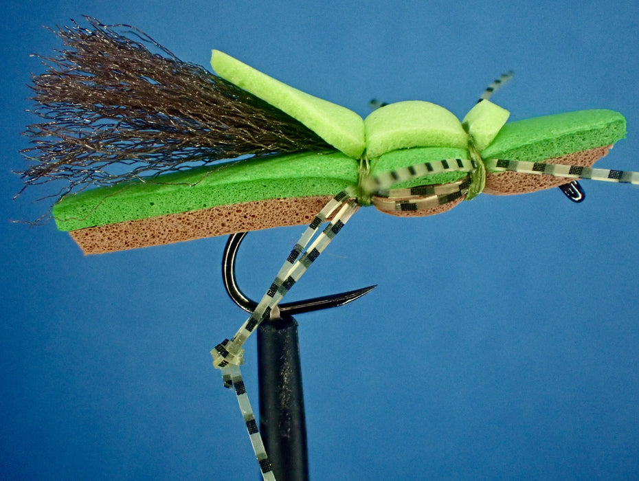 Nitro Halo Hopper Fly Tying Kit — Premium Foam Grasshopper Trout Pattern | Sizes 6–14