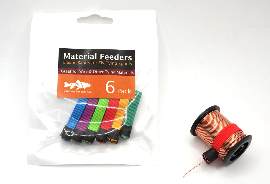 NIRVANA Material Feeders Elastic Bands (6 pack) for fly tying