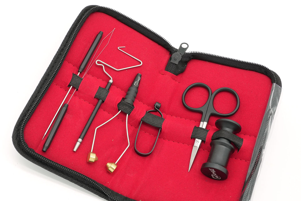 Precision Fly Tying Tool Kit with Zippered Case (Moonlit)