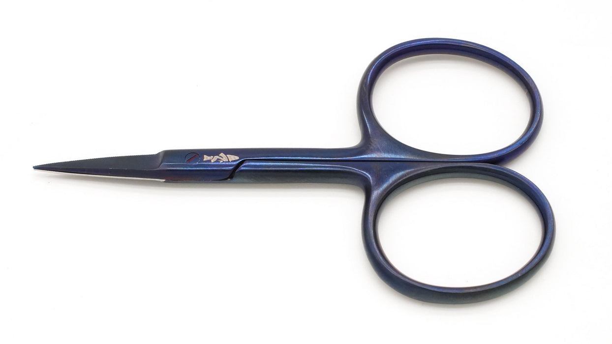 NIRVANA RAZOR Scissors with Tungsten Carbide Micro-Serrated Edge (Purple) 4 inch