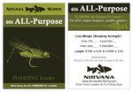 All-Purpose Furled Leader (FLOATING Fly Fishing Leader)