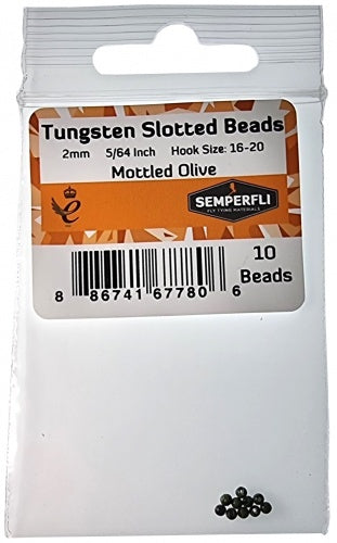 Semperfli Mottled Slotted Tungsten Beads