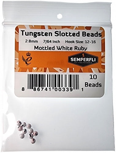 Semperfli Mottled Slotted Tungsten Beads
