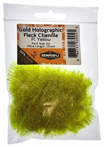 Semperfli Gold Holo Fleck Chenille 15mm