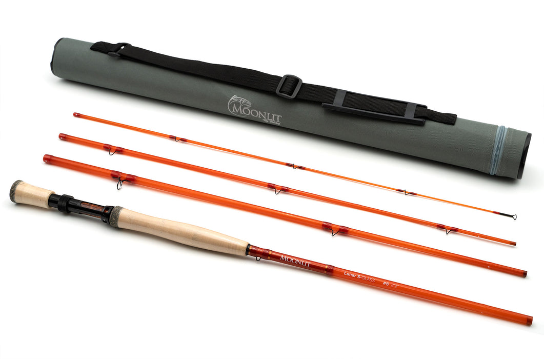 clearance fly fishing rods Moonlit Lunar S-GLASS Fiberglass Fly Rod
