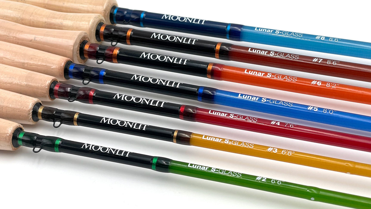 best fiberglass fly fishing rods Moonlit Lunar S-GLASS Fiberglass Fly Rod w/case (old model clearance)