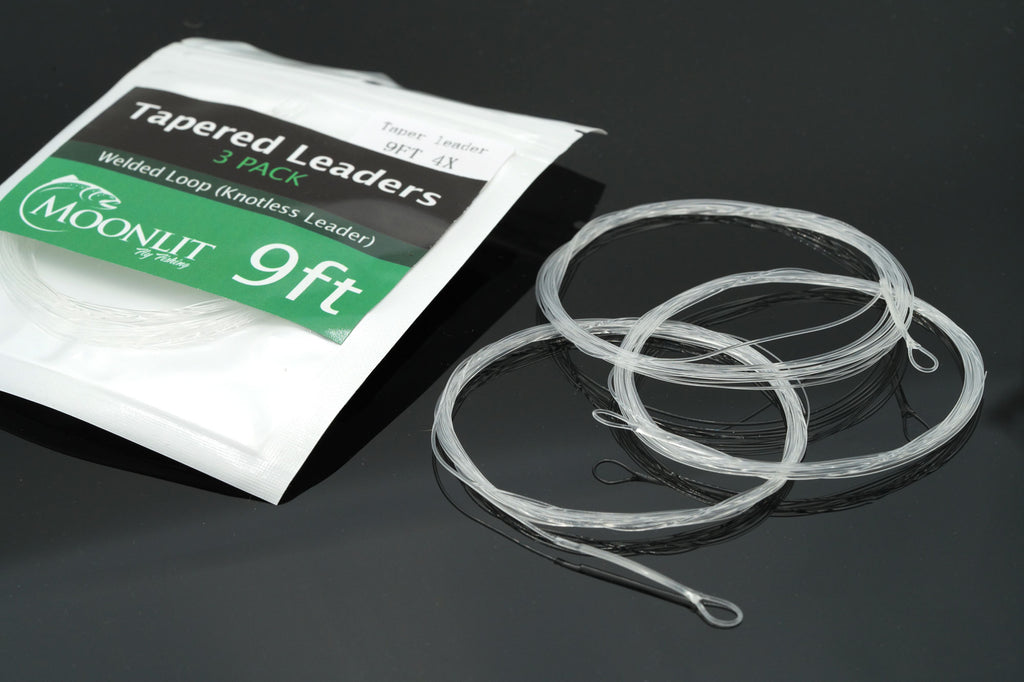 Fly Fishing Tapered Leader 6-Pack - Clear - Many Sizes