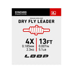 LOOP Synchro Dry Fly Nylon Leader - 13ft